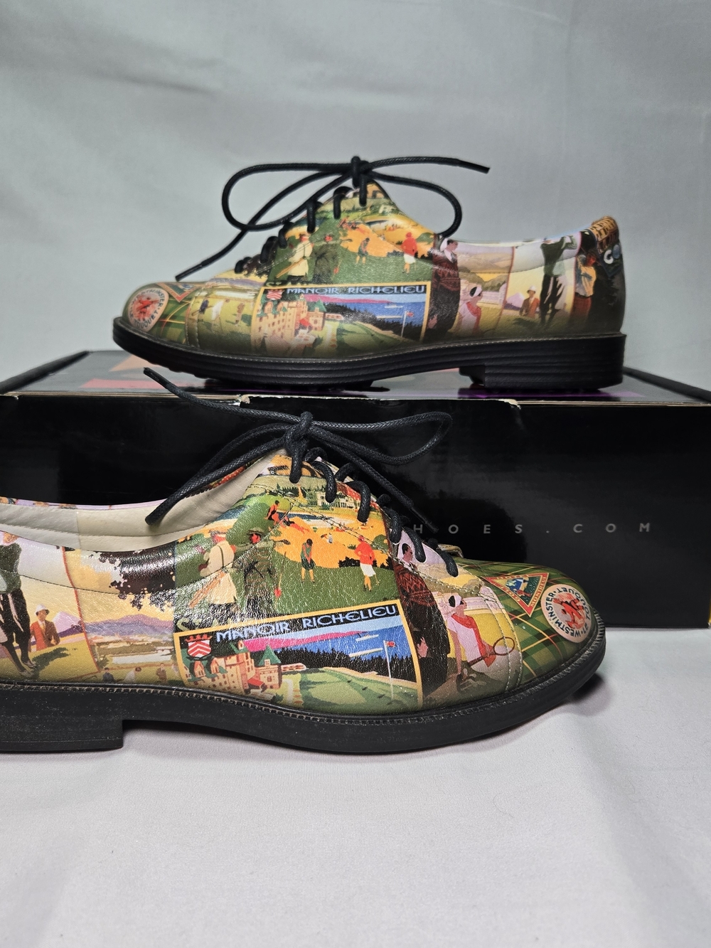 Icon Wearable Art Jolie Leather Golf Shoe Womens Size 7 Manoir Richelieu